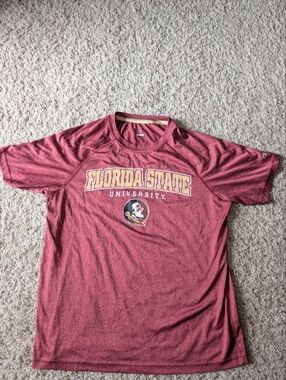 Champion Florida State Seminoles Maroon Short Sleeve Mens Tee Size M